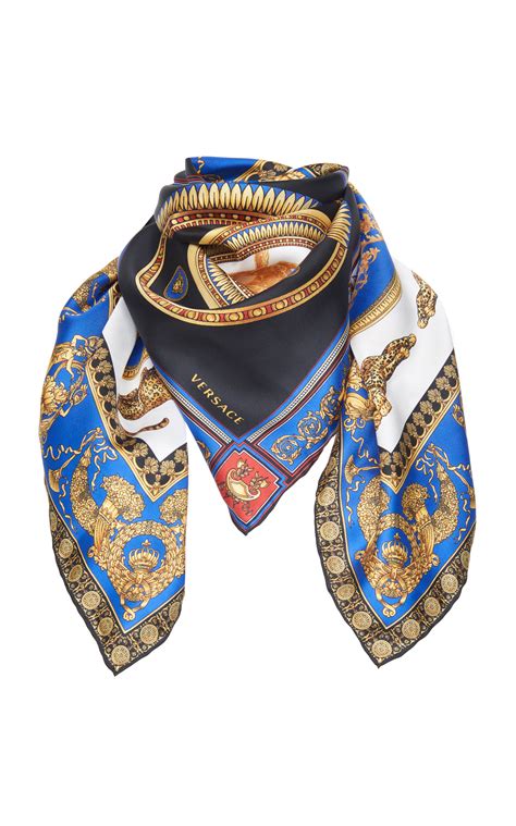 versace head scarf|versace printed silk scarf.